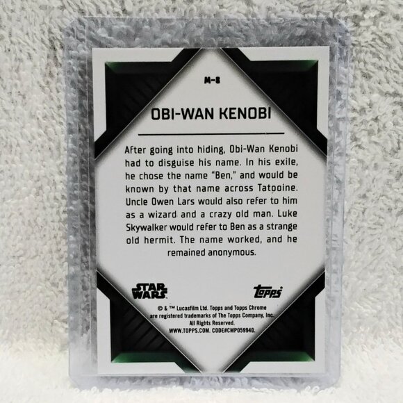 3/$25 Mint 2023.Topps Chrome Ben Kenobi Monikers Refractor Star Wars Card M-8!! - Picture 2 of 2